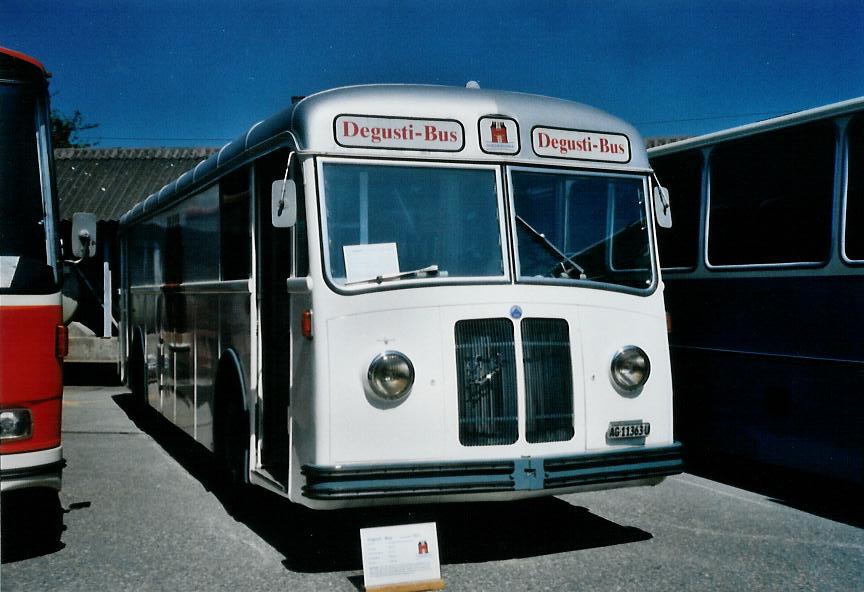(110'701) - Feldschl�sschen, Rheinfelden - AG 11'363 U - Saurer/Saurer (ex VBZ Z�rich Nr. 284) am 30. August 2008 in Niederbipp, Saurertreffen