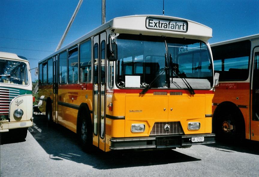 (110'718) - Osthues, Teufen - Nr. 15/AR 17'057 - Saurer-Leyland/Hess (ex AVG Grindelwald Nr. 15; ex RhV Altst�tten Nr. 42) am 30. August 2008 in Niederbipp, Saurertreffen