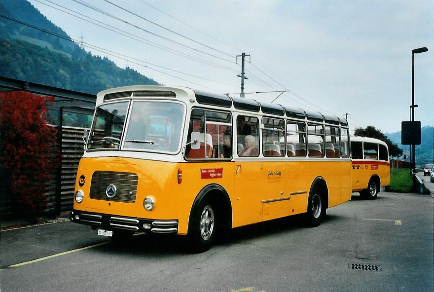 (111'017) - Streiff, Gelterkinden - AG 306'557 - Saurer/Gangloff (ex Oldie-Tours Z�risee, Wollerau; ex OTAG, Wald; ex Leibundgut, Obergoldbach; ex Krebs, Belpberg) am 27. September 2008 beim Bahnhof Reichenbach
