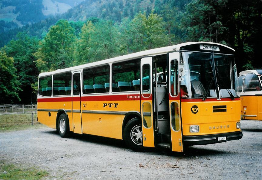 (111'104) - Schmid, Th�rishaus - BE 26'206 - Saurer/T�scher (ex P 24'244) am 27. September 2008 in Kiental, Loosplattenalp