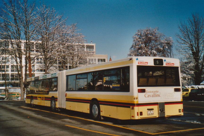 (112'906) - STI Thun - Nr. 69/BE 456'869 - MAN am 13. Dezember 2008 bei der Schiffl�ndte Thun
