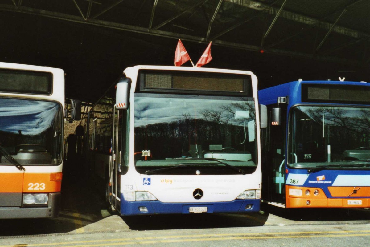 (114'918) - TPG Gen�ve - Nr. 173/GE 960'557 - Mercedes am 8. M�rz 2009 in Gen�ve, D�p�t