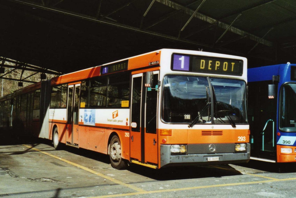 (114'928) - TPG Gen�ve - Nr. 293/GE 96'095 - Mercedes am 8. M�rz 2009 in Gen�ve, D�p�t
