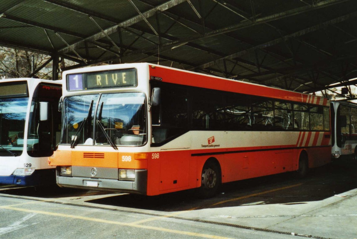(114'929) - TPG Gen�ve - Nr. 598/GE 96'105 - Mercedes am 8. M�rz 2009 in Gen�ve, D�p�t