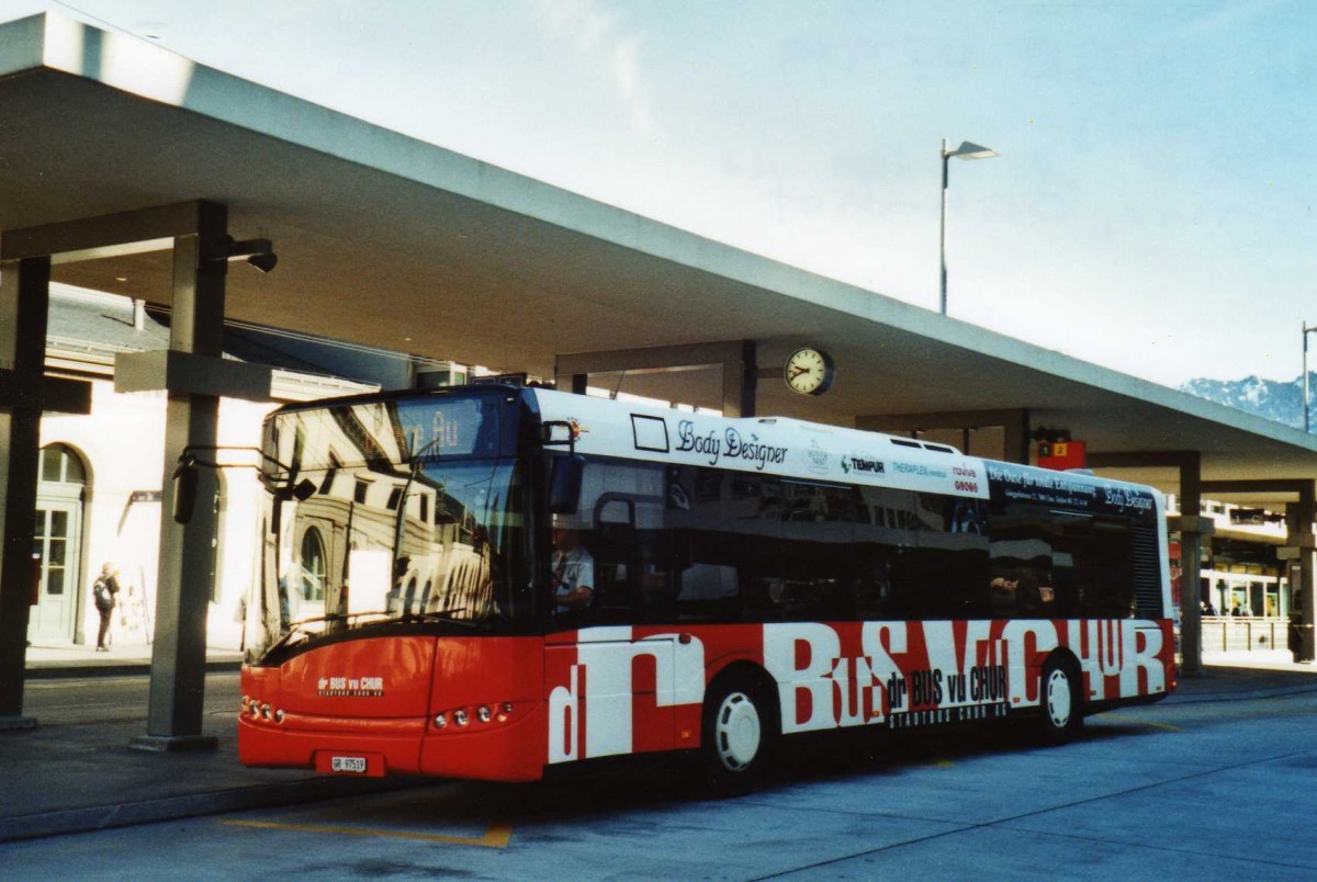 (115'027) - SBC Chur - Nr. 19/GR 97'519 - Solaris am 14. M�rz 2009 beim Bahnhof Chur