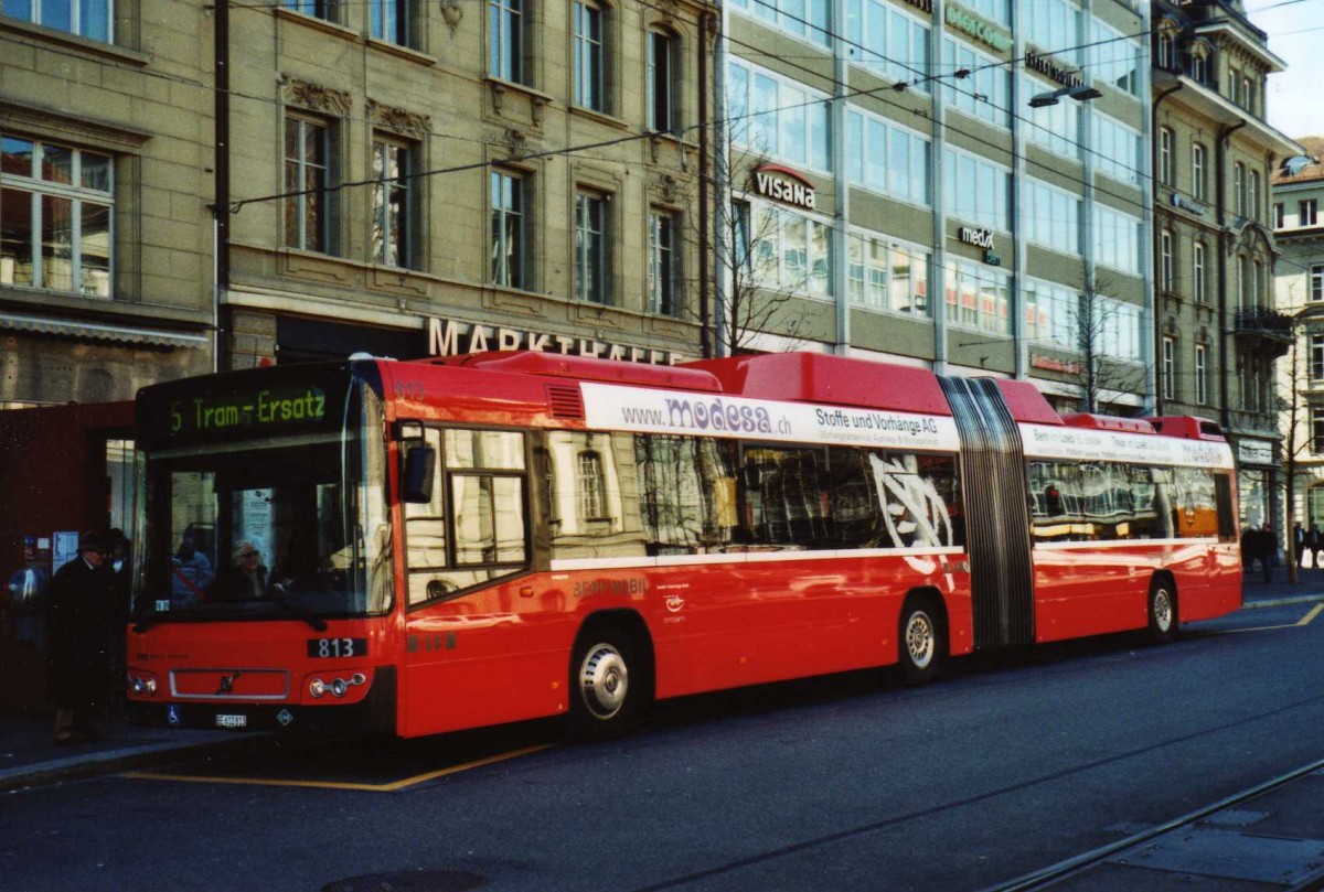 (115'130) - Bernmobil, Bern - Nr. 813/BE 612'813 - Volvo am 16. M�rz 2009 beim Bahnhof Bern