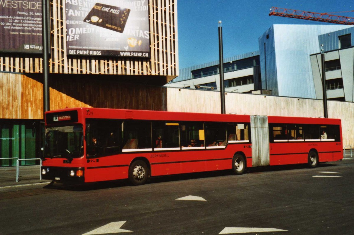 (115'229) - Bernmobil, Bern - Nr. 229/BE 513'229 - MAN am 16. M�rz 2009 in Bern, Westside