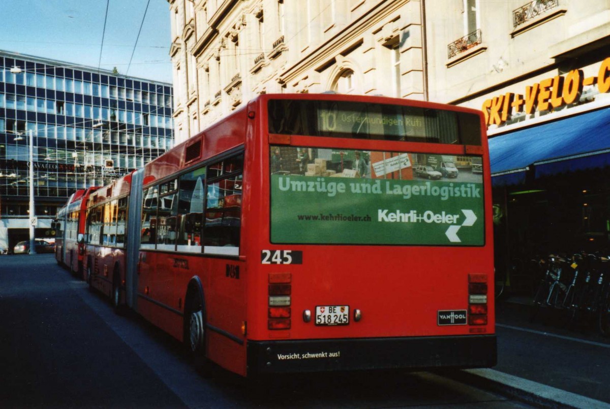 (115'317) - Bernmobil, Bern - Nr. 245/BE 518'245 - Van Hool am 16. M�rz 2009 in Bern, Hirschengraben
