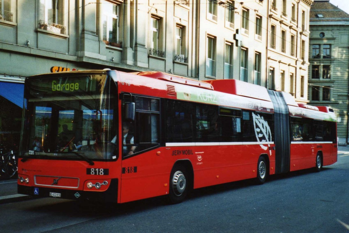 (115'325) - Bernmobil, Bern - Nr. 818/BE 612'818 - Volvo am 16. M�rz 2009 in Bern, Hirschengraben