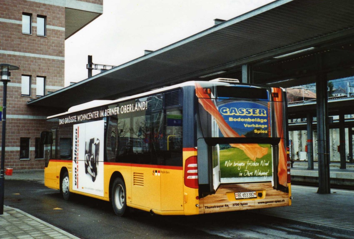 (115'519) - PostAuto Bern - BE 653'382 - Mercedes am 30. M�rz 2009 beim Bahnhof Spiez