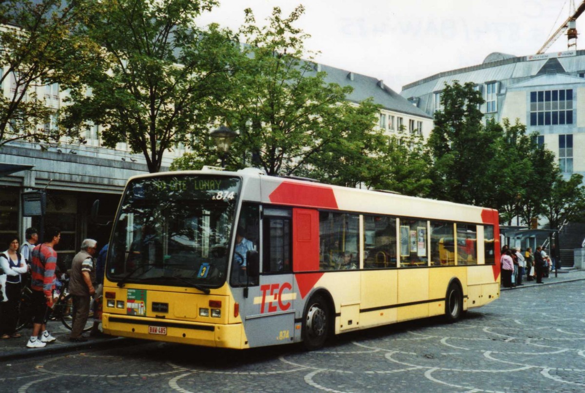 (118'709) - TEC Li�ge - Nr. 5.874/BAW-485 - Van Hool am 8. Juli 2009 in Li�ge, Place Saint-Laurent