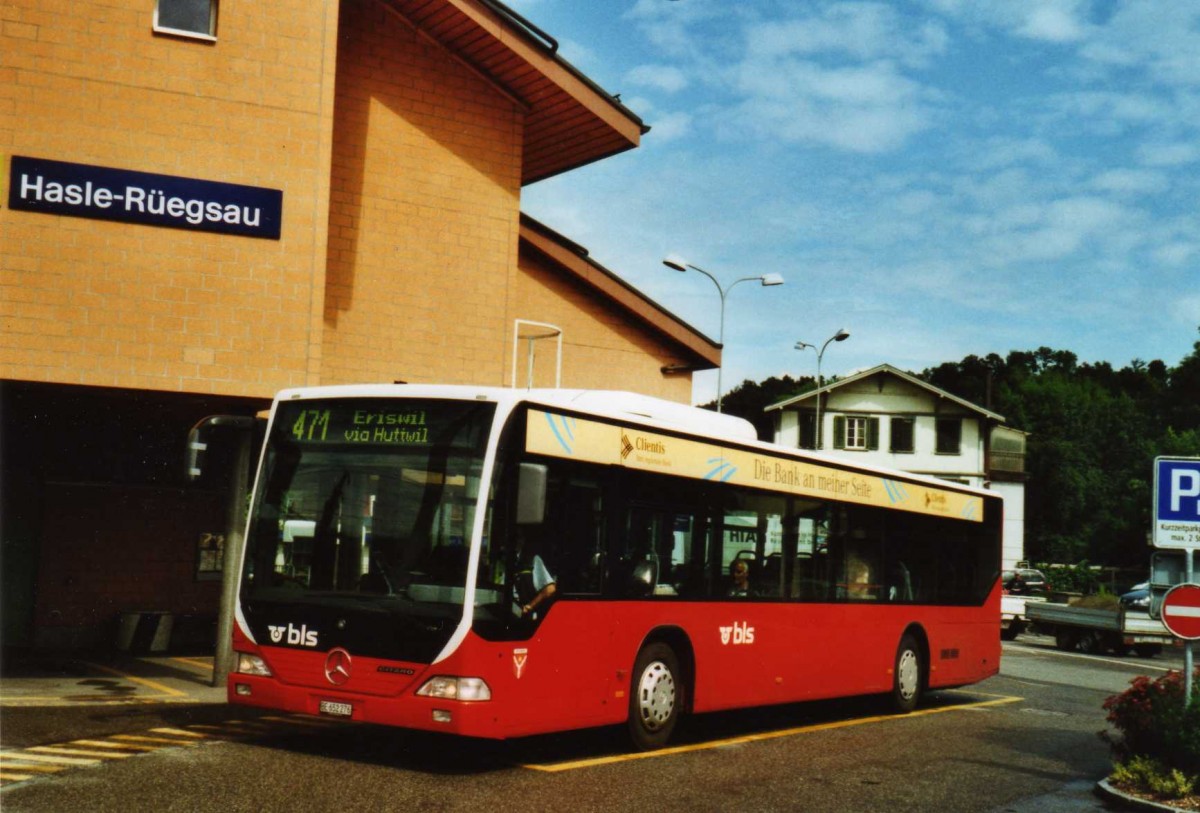 (118'907) - Busland, Burgdorf - Nr. 84/BE 652'276 - Mercedes (ex Lanz, Huttwil) am 9. Juli 2009 beim Bahnhof Hasle-R�egsau