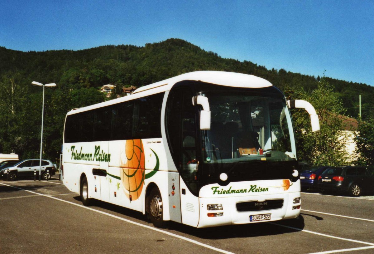 (120'029) - Aus Deutschland: Friedmann, Schweighofen - S�W-P 522 - MAN am 15. August 2009 in Thun, Seestrasse