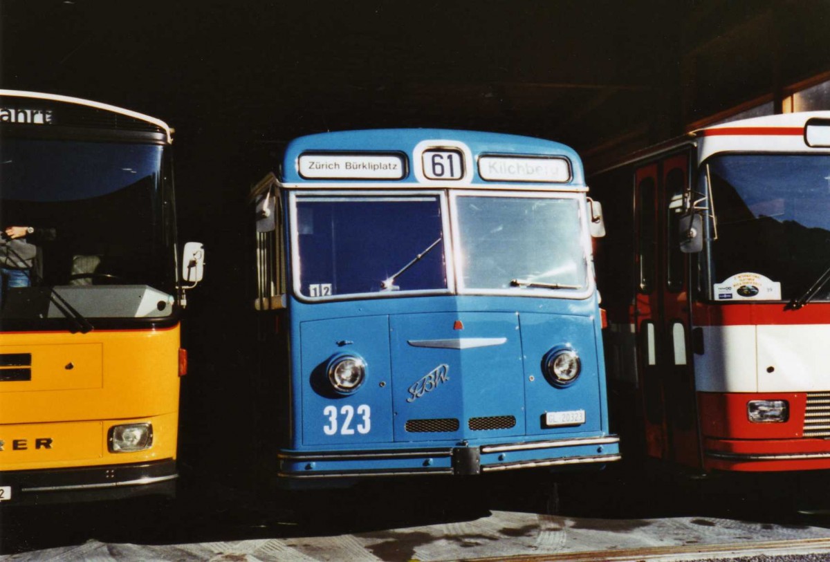 (121'807) - Biegger, Uster - Nr. 3/GL 20'323 - FBW/T�scher (ex DFB Andermatt; ex VBZ Z�rich Nr. 323) am 24. Oktober 2009 in Ziegelbr�cke, Museum