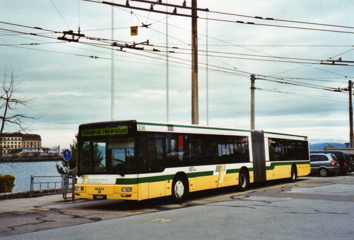 (122'516) - TN Neuch�tel - Nr. 236/NE 111'236 - MAN am 5. Dezember 2009 in Neuch�tel, D�p�t