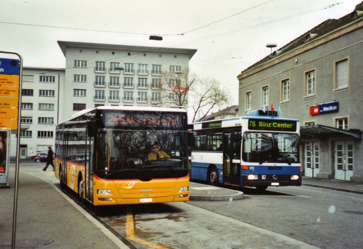 (123'004) - Stutz, Jonen - Nr. 232/AG 6752 - MAN am 13. Dezember 2009 beim Bahnhof Z�rich-Wiedikon