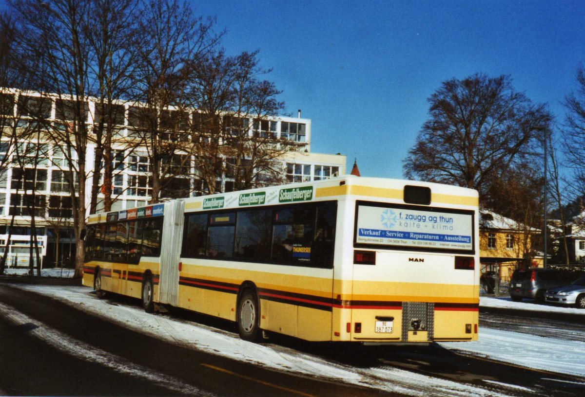 (123'121) - STI Thun - Nr. 73/BE 387'073 - MAN am 20. Dezember 2009 bei der Schiffl�ndte Thun