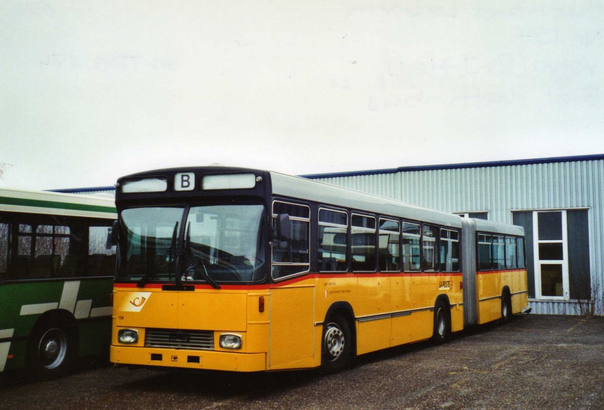(123'419) - Buchard, Leytron - Nr. 154 - Volvo/R&J-Hess (ex TPG Gen�ve Nr. 174) am 1. Januar 2010 in Biel, Rattinbus