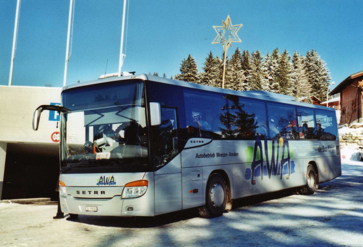 (123'514) - AWA Amden - Nr. 5/SG 39'005 - Setra am 3. Januar 2010 in Arvenb�el, Arven