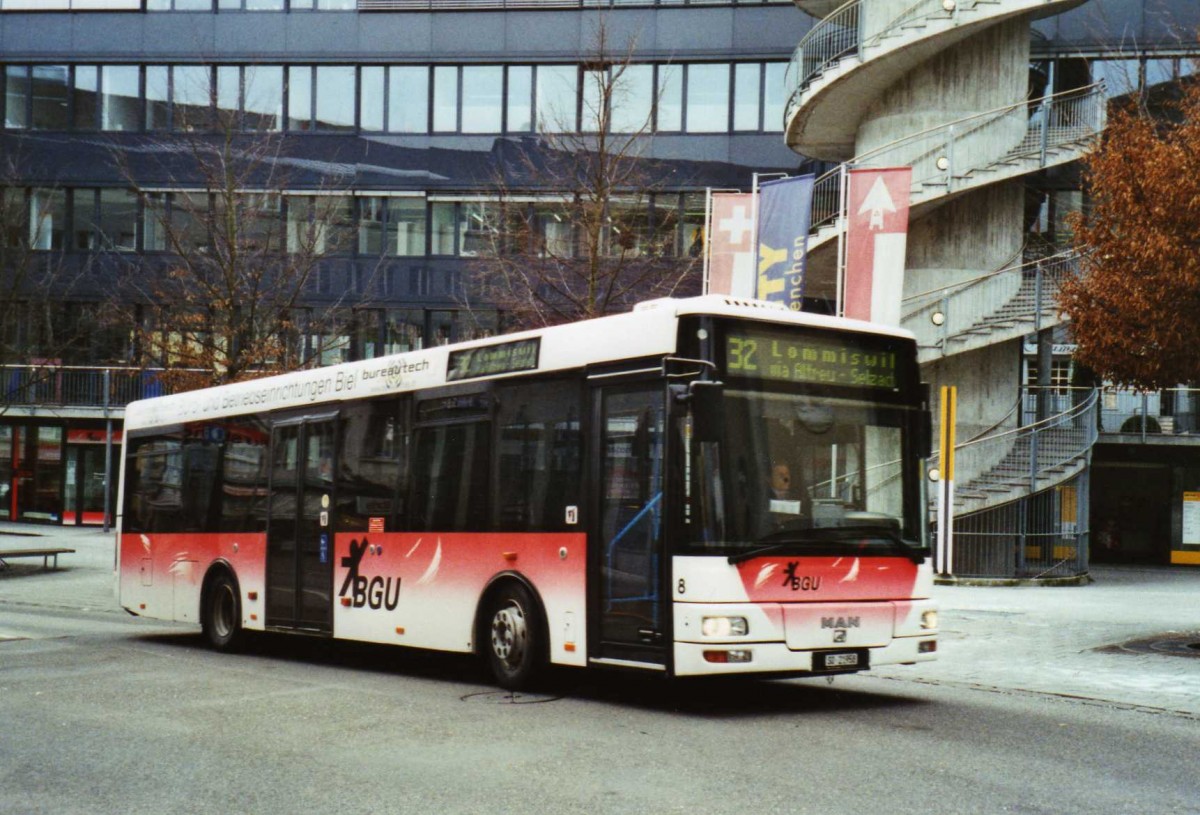 (124'418) - BGU Grenchen - Nr. 8/SO 21'958 - MAN/G�ppel am 15. Februar 2010 in Grenchen, Postplatz