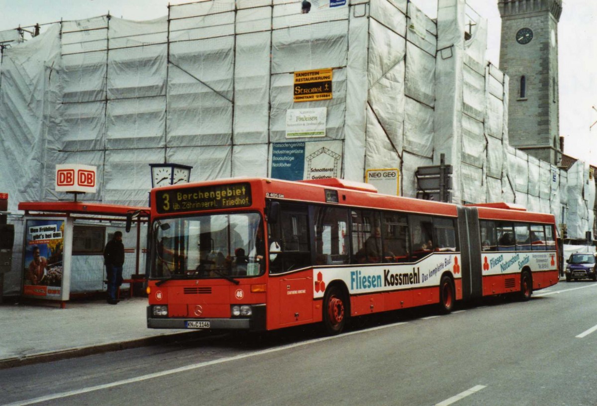 (124'808) - SWK Konstanz - Nr. 46/KN-C 1146 - Mercedes am 10. M�rz 2010 beim Bahnhof Konstanz
