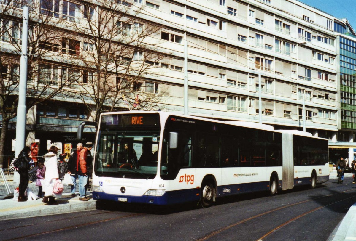 (125'008) - TPG Gen�ve - Nr. 164/GE 960'548 - Mercedes am 13. M�rz 2010 in Gen�ve, Coutance