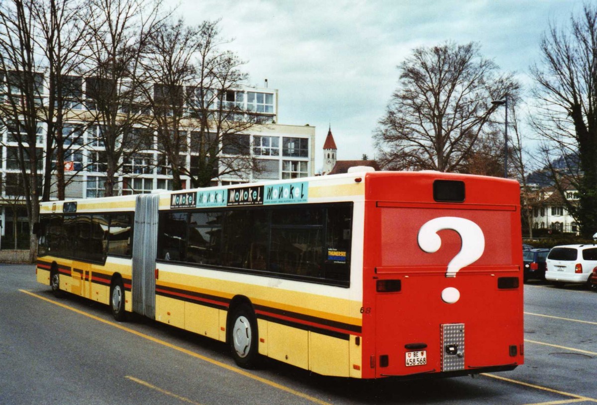 (125'207) - STI Thun - Nr. 68/BE 458'568 - MAN am 20. M�rz 2010 bei der Schiffl�ndte Thun