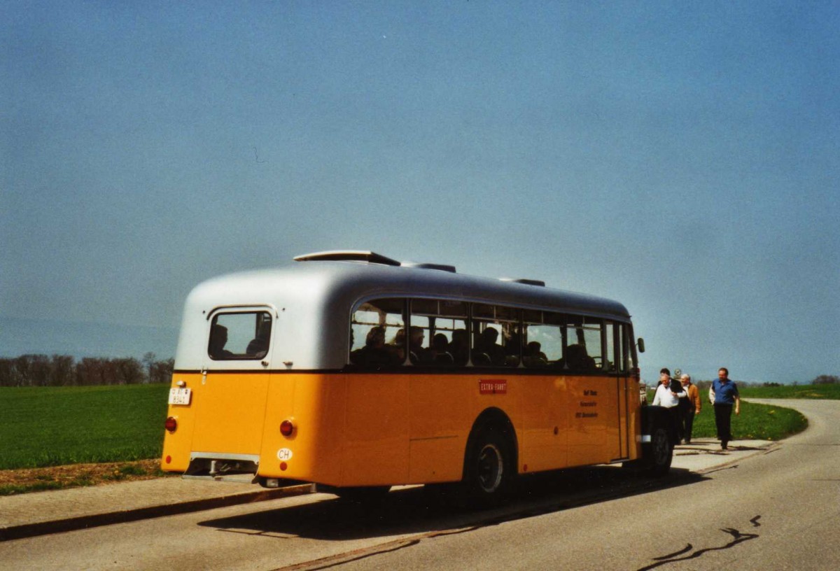 (125'636) - Stutz, Oberlunkhofen - AG 8341 - Saurer/T�scher (ex Dubs, Stallikon) am 24. April 2010 in Aeugst, H�chweg