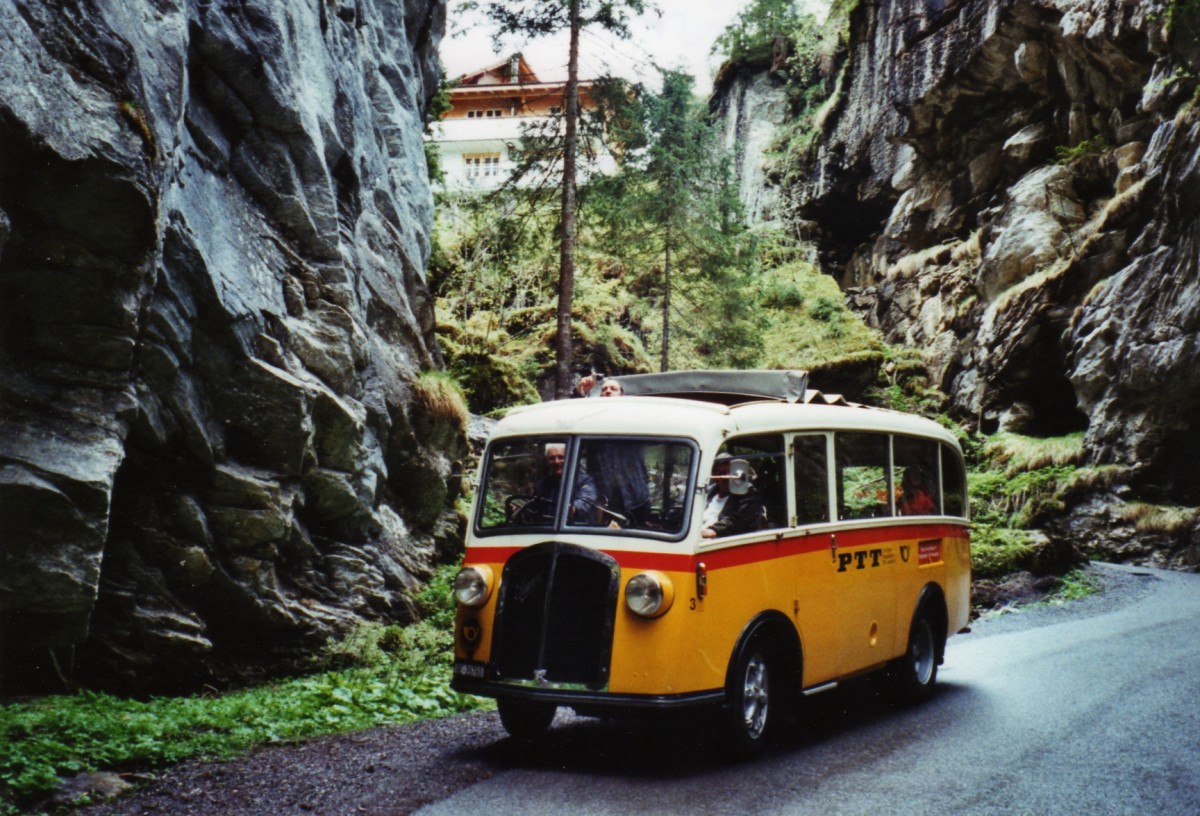(126'728) - Schmid, Th�rishaus - Nr. 3/BE 26'760 - Saurer/Gangloff (ex Geiger, Adelboden Nr. 3) am 29. Mai 2010 in der Griesschlucht bei der Griesalp