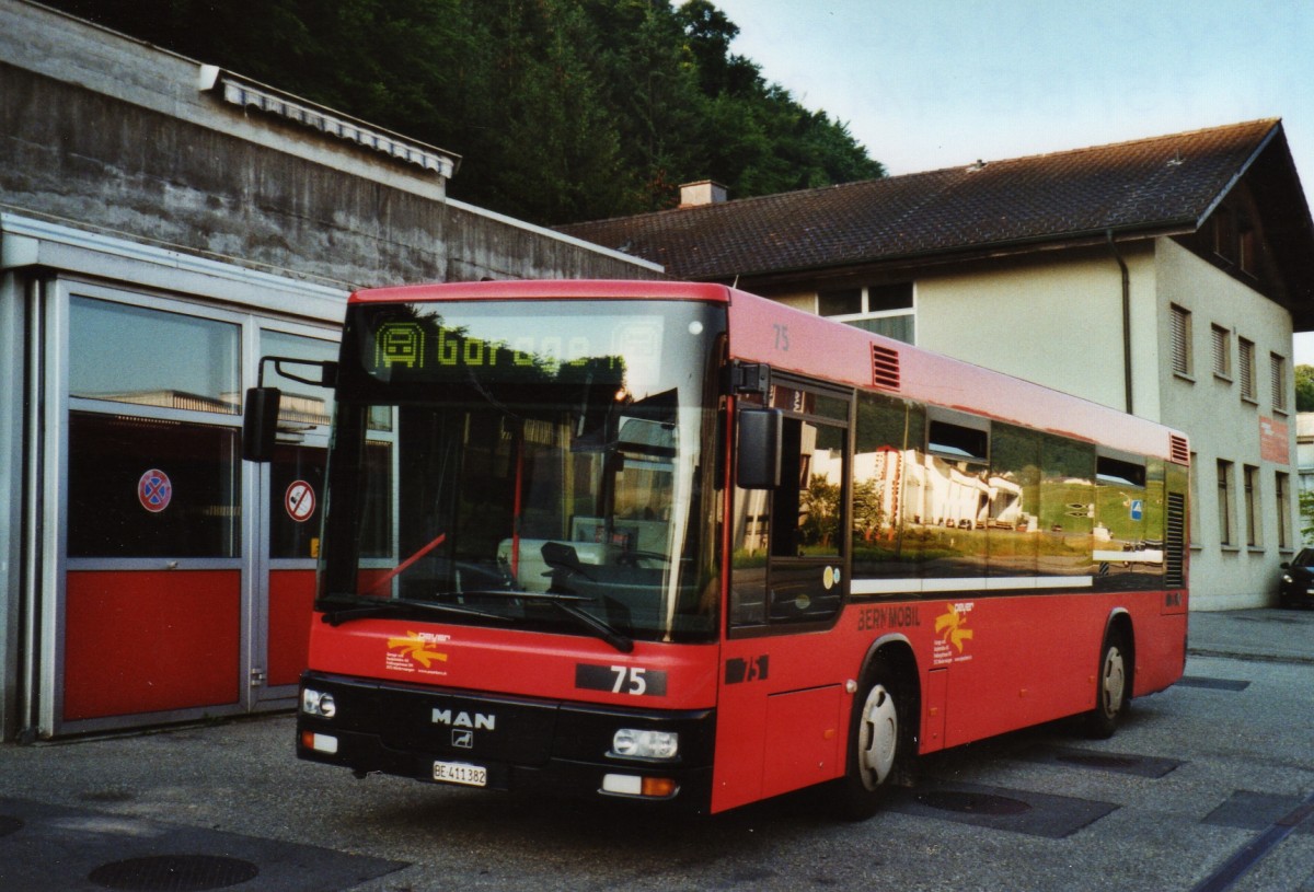 (127'330) - Peyer, Niederwangen - Nr. 75/BE 411'382 - MAN/G�ppel am 28. Juni 2010 in Niederwangen, Garage