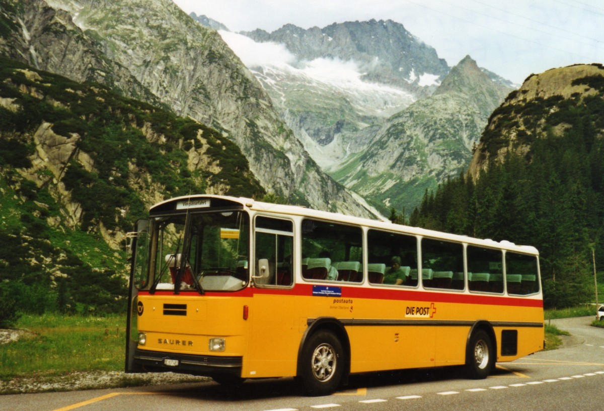 (127'420) - AVG Meiringen - Nr. 74/BE 607'481 - Saurer/R&J (ex P 24'357) am 4. Juli 2010 in Handegg, Kunzent�nnlen