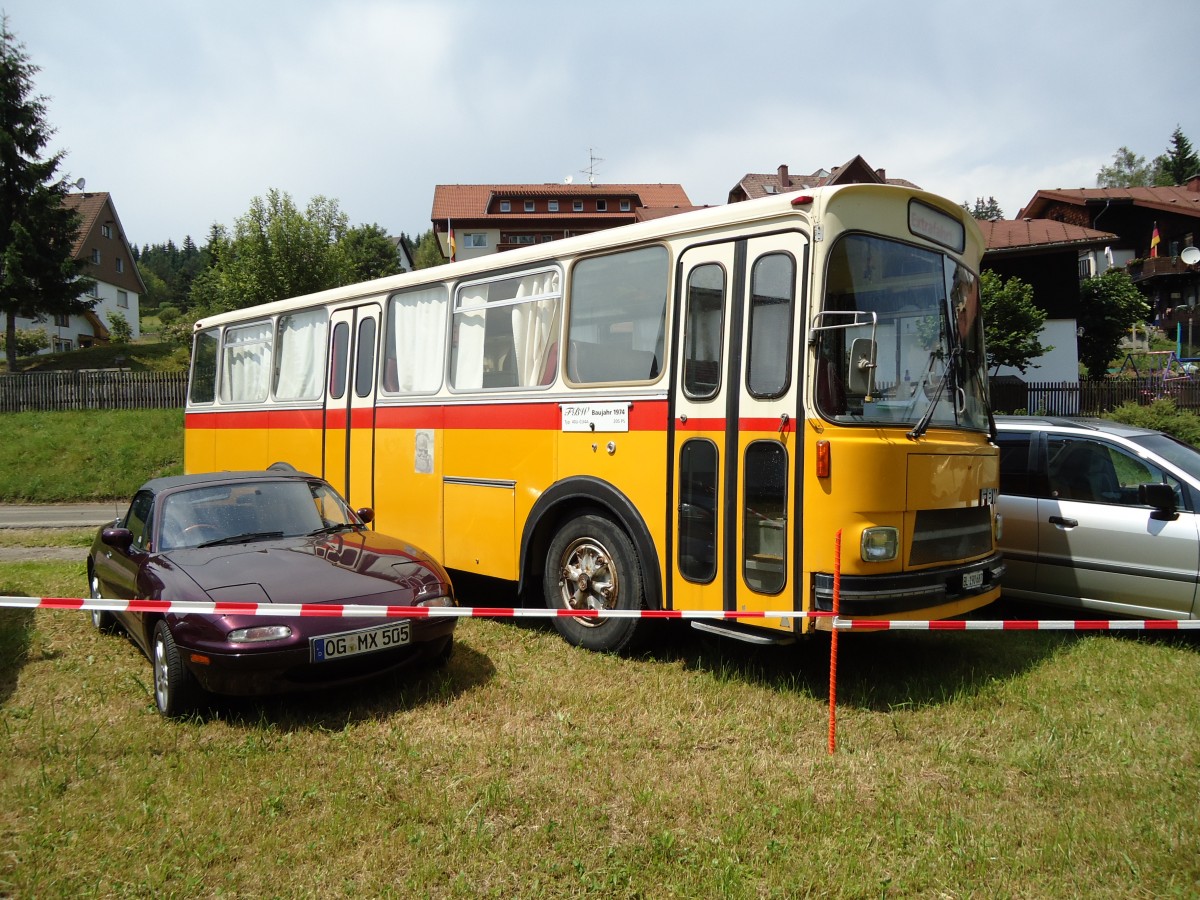 (127'504) - Heuberger, Zwingen - BL 190'687 - FBW/T�scher (ex Kurhaus Val Sinestra, Sent; ex Mark, Andeer; ex Fravi, Andeer) am 3. Juli 2010 bei Eisenbach