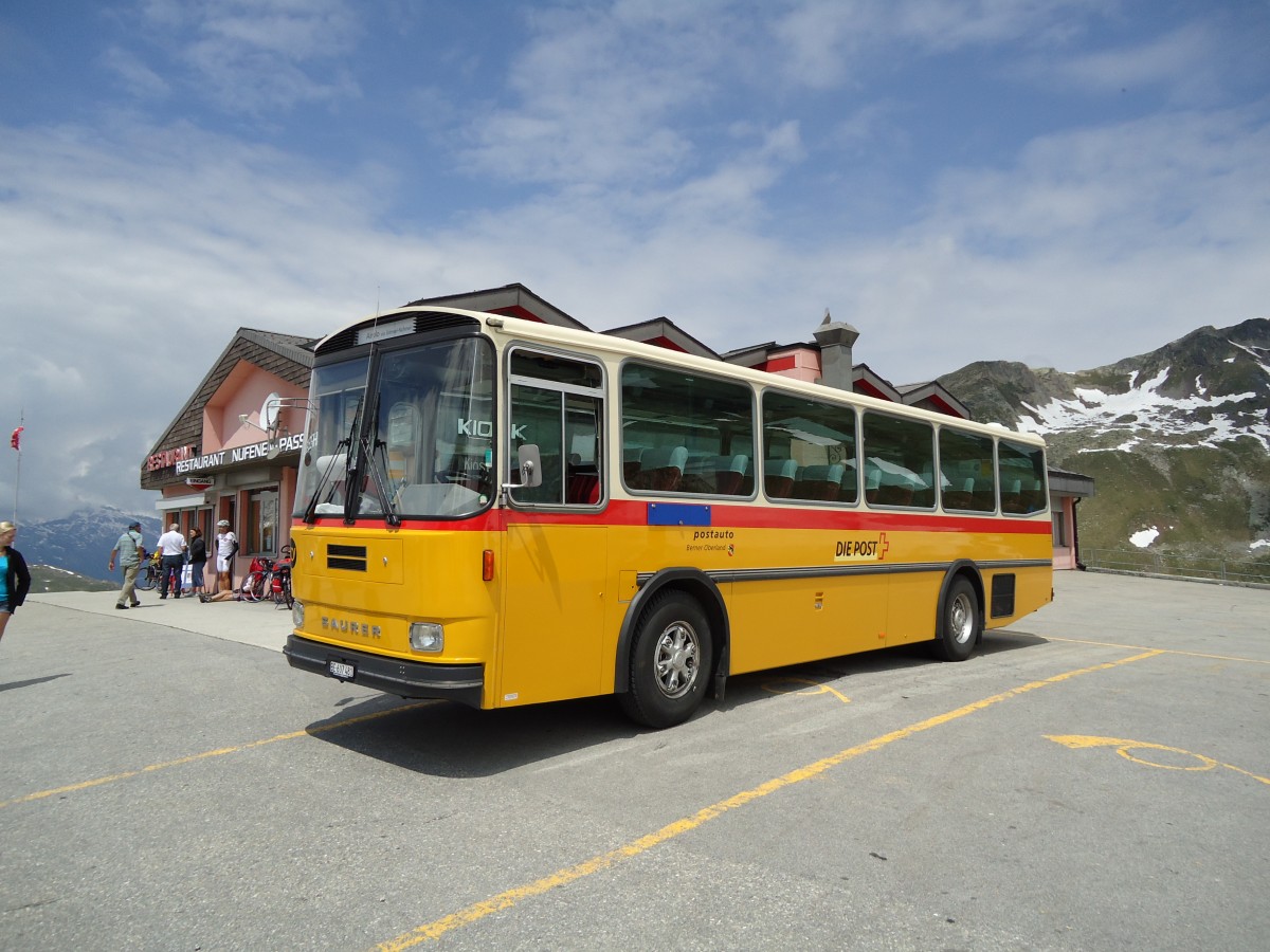 (127'553) - AVG Meiringen - Nr. 74/BE 607'481 - Saurer/R&J (ex P 24'357) am 4. Juli 2010 in Nufenen, Passh�he