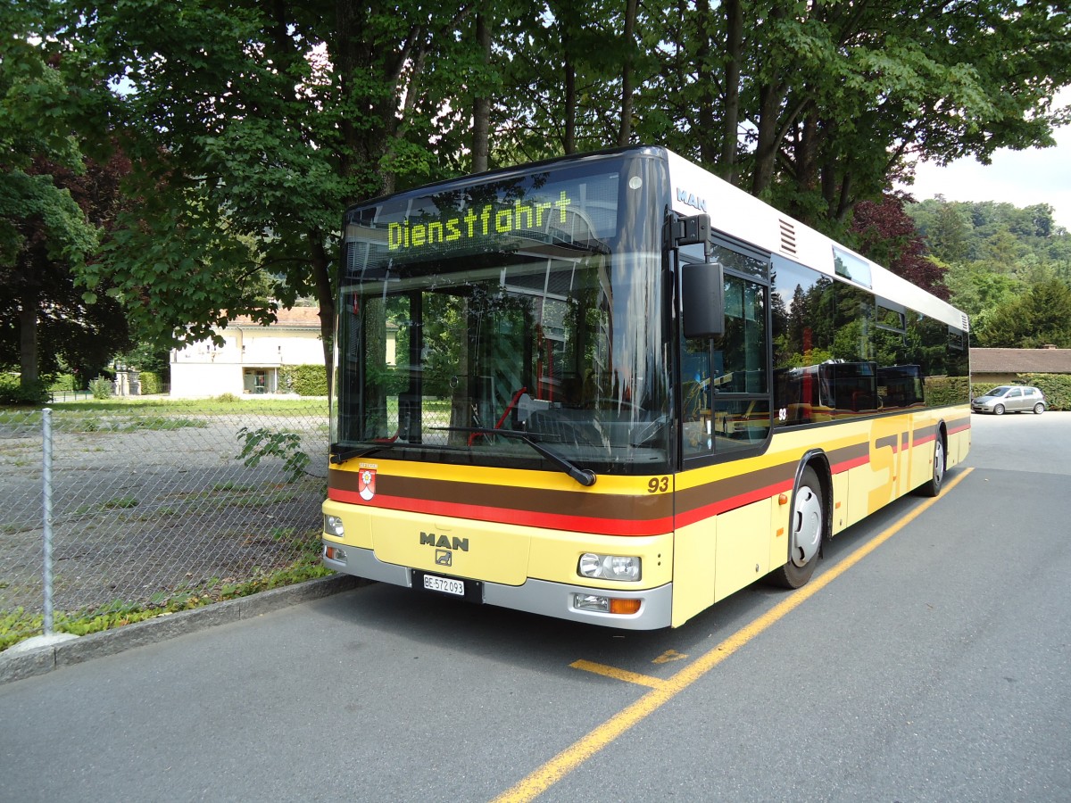 (127'635) - STI Thun - Nr. 93/BE 572'093 - MAN am 5. Juli 2010 bei der Schiffl�ndte Thun