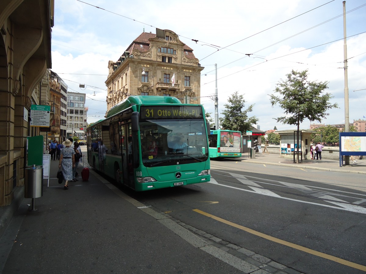 (127'676) - BVB Basel - Nr. 808/BS 2808 - Mercedes am 6. Juli 2010 in Basel, Schiffl�nde