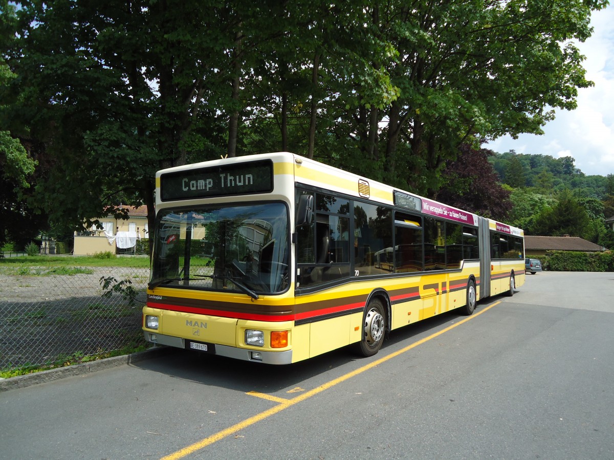 (127'954) - STI Thun - Nr. 70/BE 389'670 - MAN am 11. Juli 2010 in Thun, R�tlistrasse