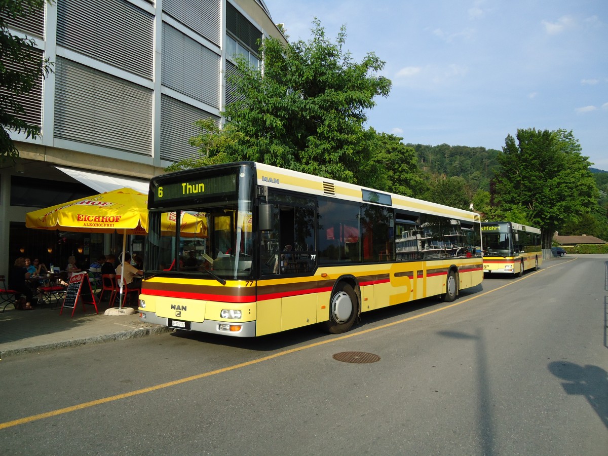 (127'976) - STI Thun - Nr. 77/BE 274'177 - MAN am 13. Juli 2010 bei der Schiffl�ndte Thun