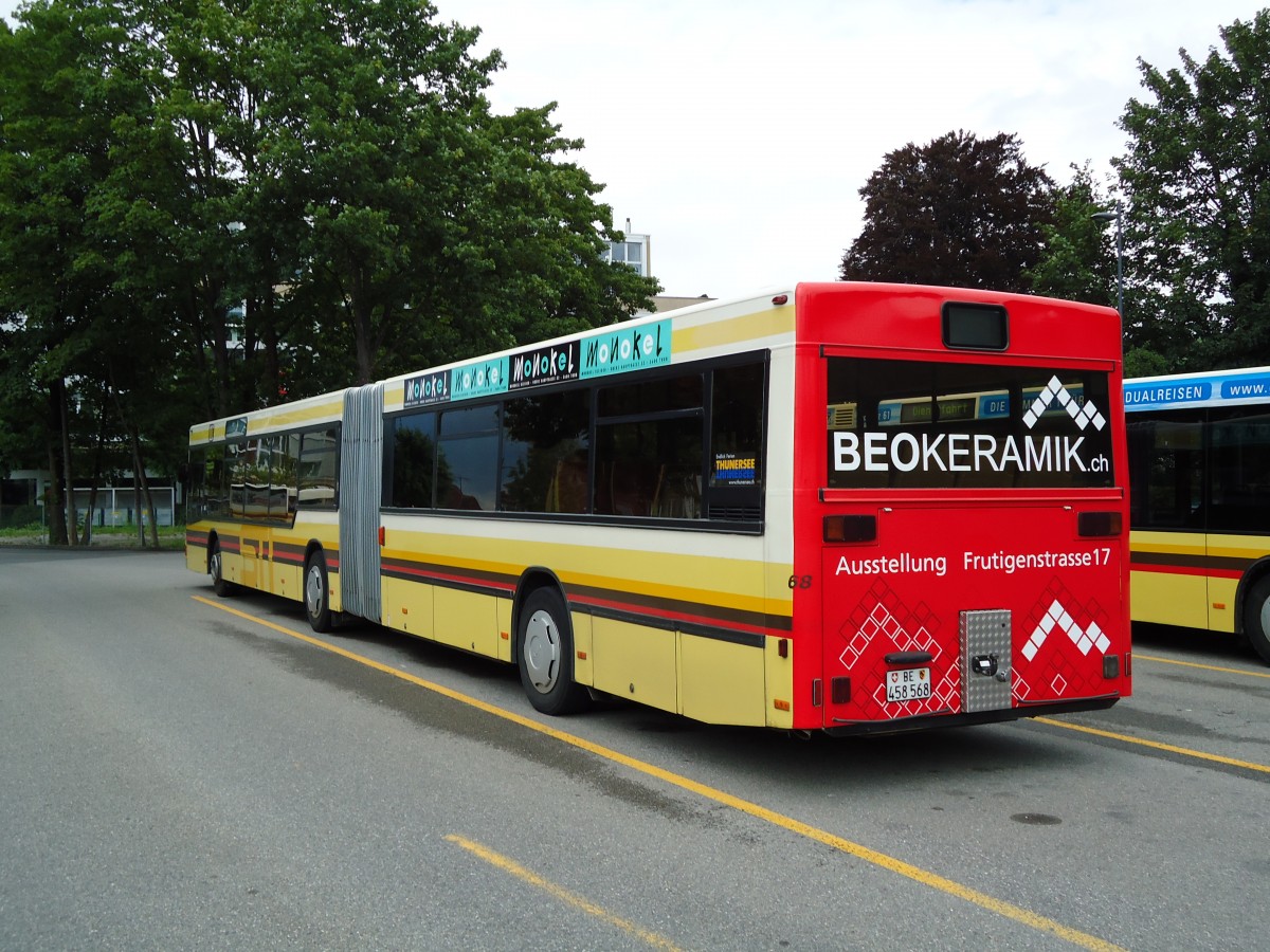 (128'017) - STI Thun - Nr. 68/BE 458'568 - MAN am 24. Juli 2010 bei der Schiffl�ndte Thun