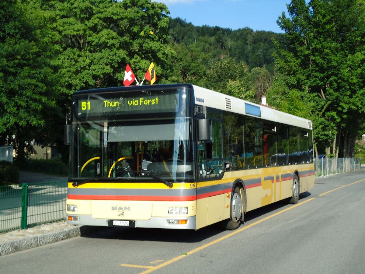 (128'126) - STI Thun - Nr. 99/BE 577'099 - MAN am 31. Juli 2010 bei der Schiffl�ndte Thun