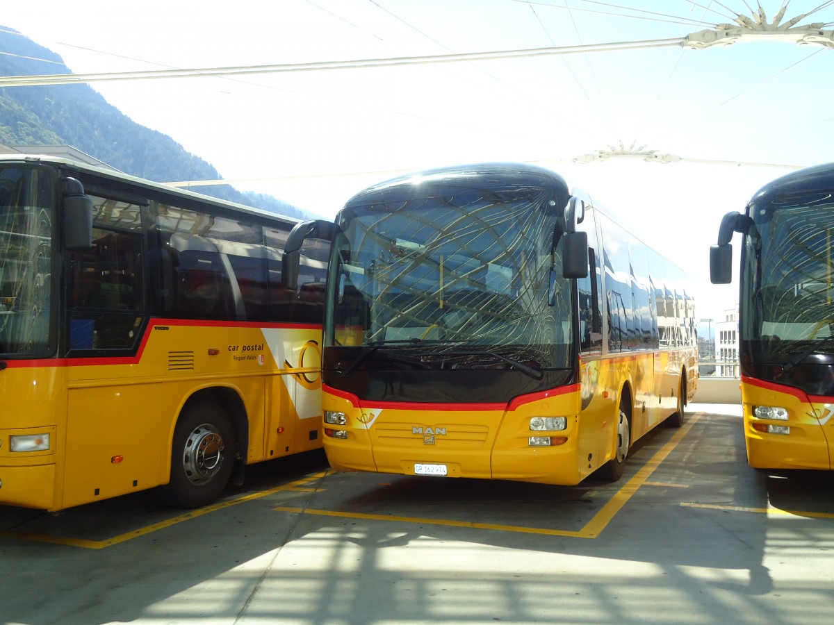 (128'267) - PostAuto Graub�nden - GR 162'974 - MAN am 7. August 2010 in Chur, Postautostation