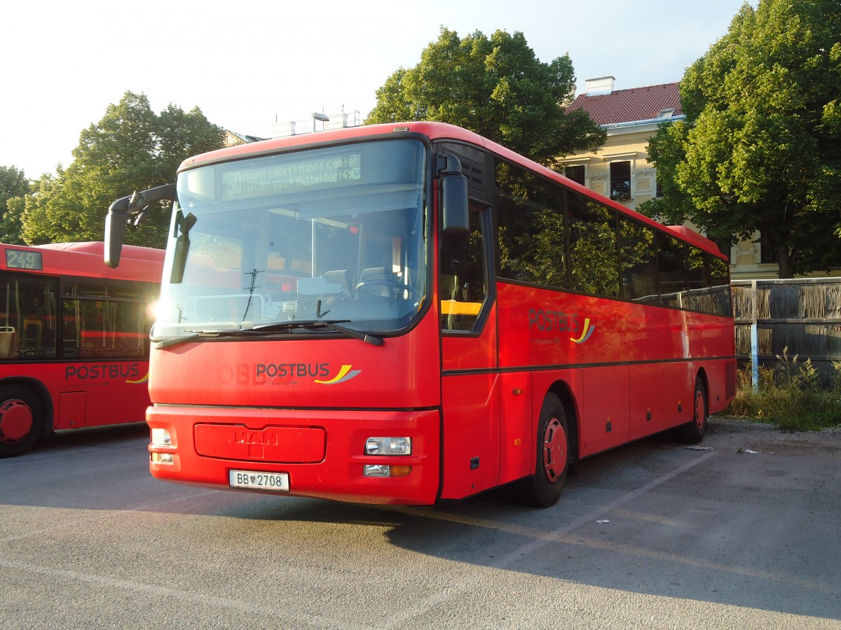 (128'467) - PostBus - BB 2708 - MAN am 9. August 2010 in Wien, Garage H�tteldorf