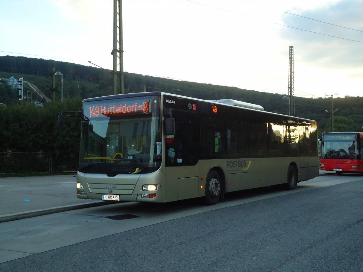 (128'475) - PostBus - PT 12'522 - MAN am 9. August 2010 in Wien, H�tteldorf