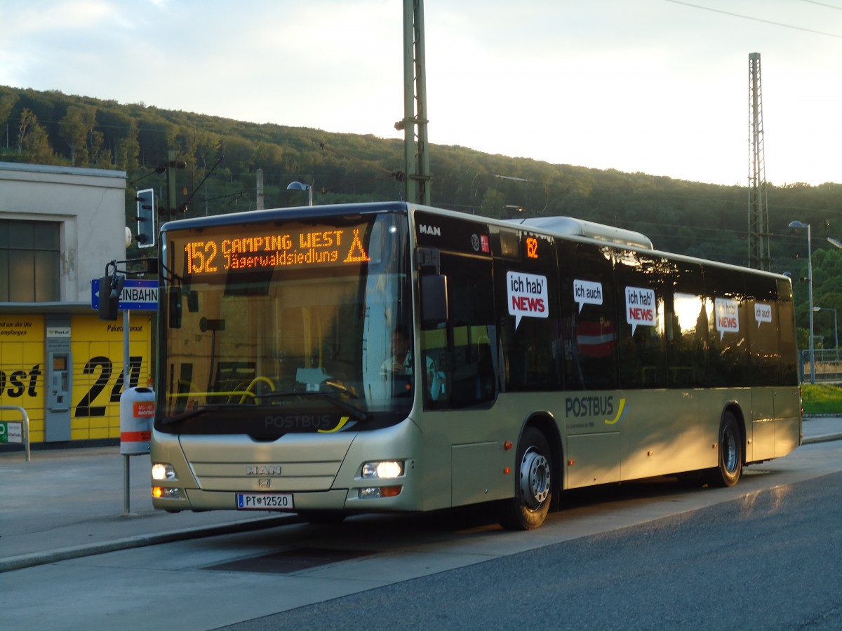 (128'480) - PostBus - PT 12'520 - MAN am 9. August 2010 in Wien, H�tteldorf