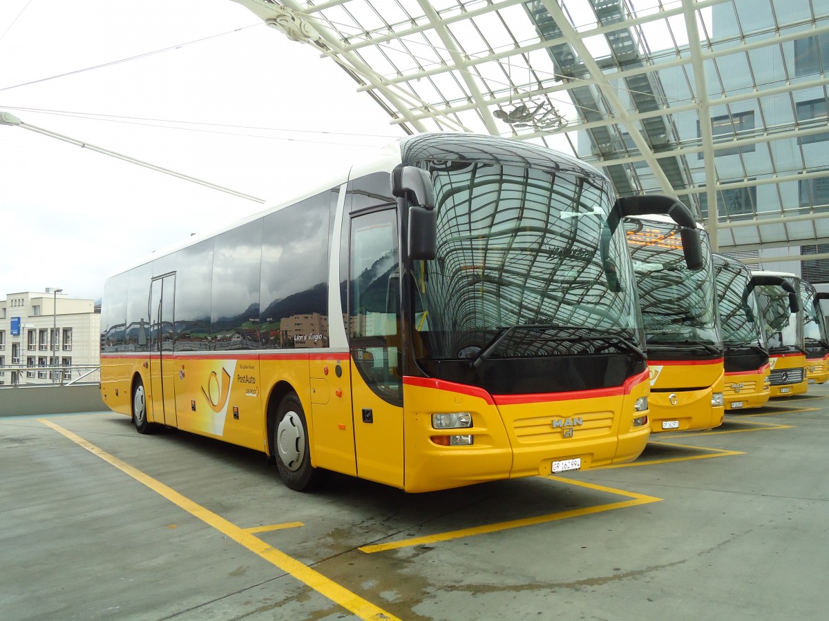 (128'696) - PostAuto Graub�nden - GR 162'994 - MAN am 13. August 2010 in Chur, Postautostation