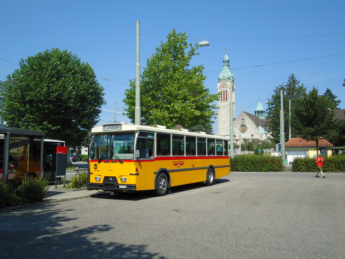(128'860) - Osthues, Teufen - Nr. 15/AR 17'057 - Saurer/Leyland-Hess (ex AVG Grindelwald Nr. 15; ex RhV Altst�tten Nr. 42) am 21. August 2010 in St. Gallen, Neudorf