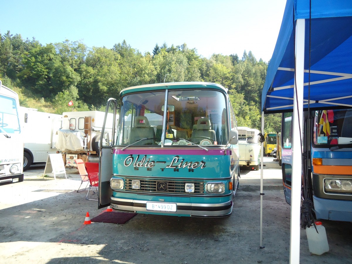 (128'940) - Aus Oesterreich: W�stner, Bezau - B 499 DZ - Setra am 22. August 2010 in Thayngen, Wohnbustreffen