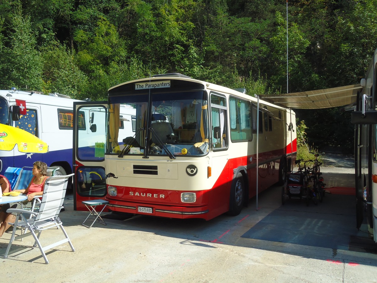 (128'973) - Rogoll - Saurer/T�scher (ex P 24'273) am 22. August 2010 in Thayngen, Wohnbustreffen