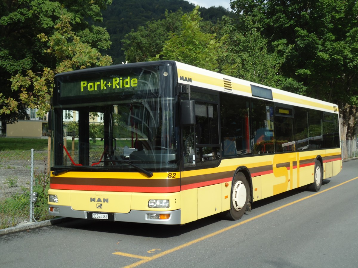 (129'150) - STI Thun - Nr. 82/BE 543'382 - MAN am 28. August 2010 bei der Schiffl�ndte Thun