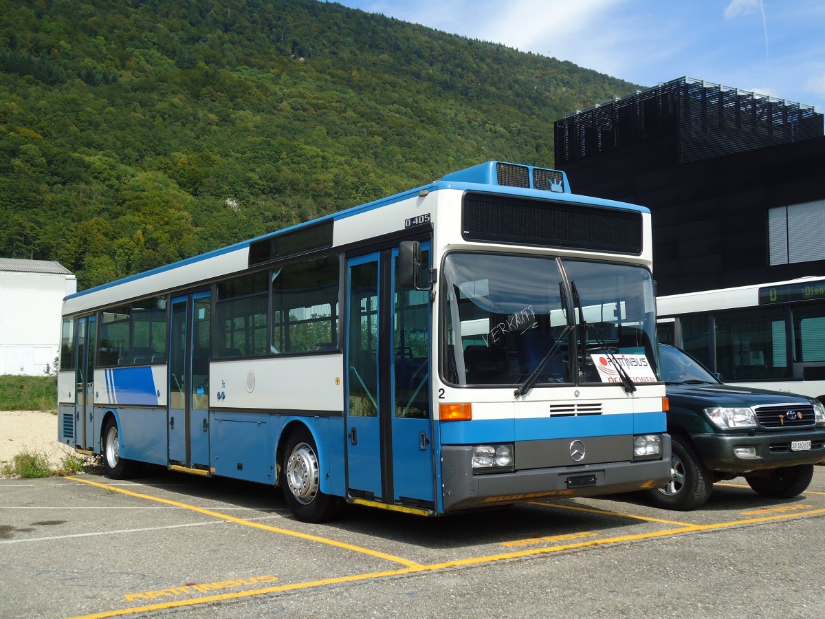 (129'625) - Limmat Bus, Dietikon - Nr. 2 - Mercedes (ex VBZ Z�rich Nr. 631) am 12. September 2010 in Biel, Rattinbus