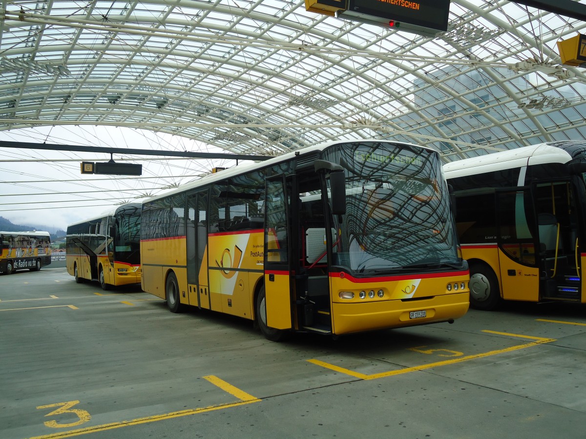 (129'751) - PostAuto Graub�nden - GR 159'208 - Neoplan (ex P 25'083) am 18. September 2010 in Chur, Postautostation